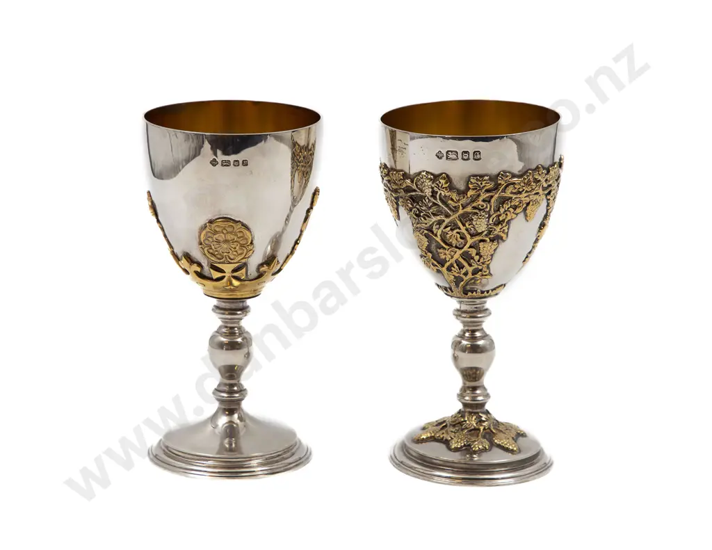 Two S/S Royal Commemorative Goblets Image 1++