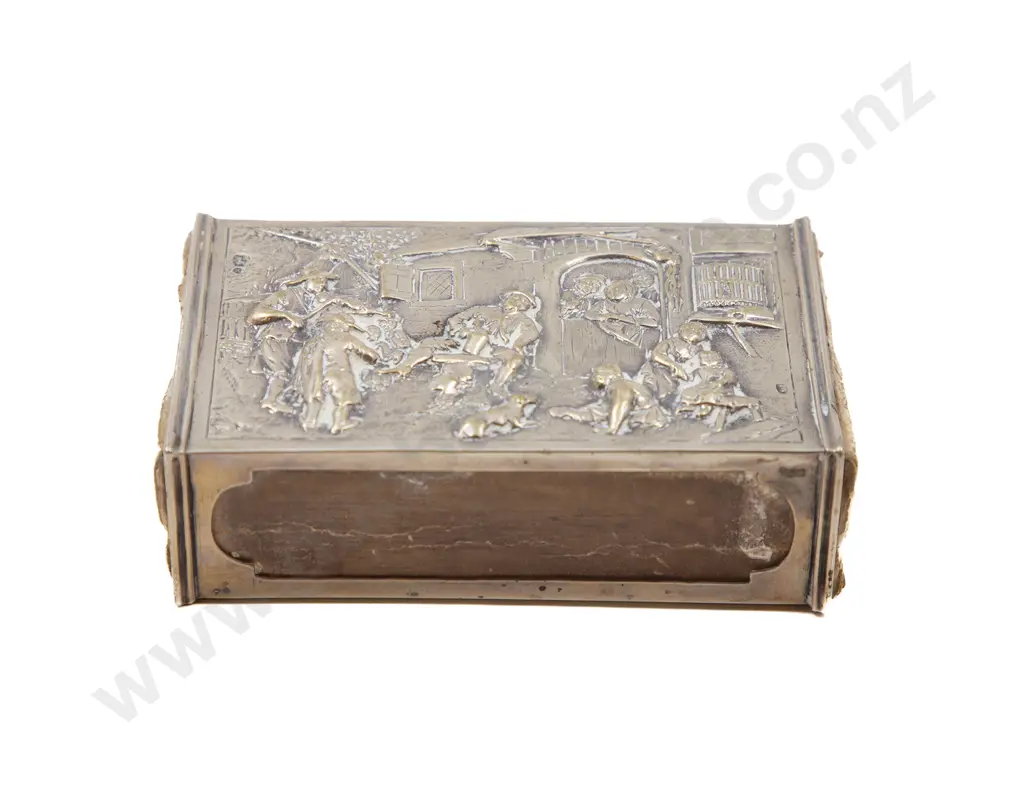 Dutch Silver Matchbox Holder with S/S Sugar Basket Image 1++