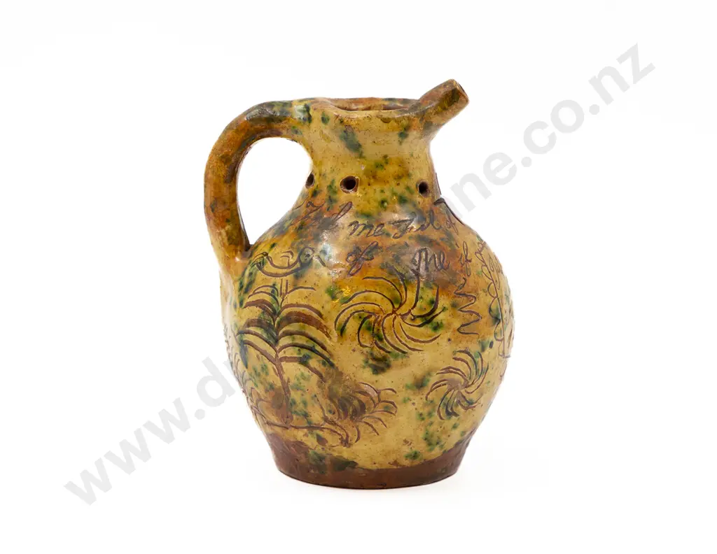 C19th Pottery Puzzle Jug Image 1++