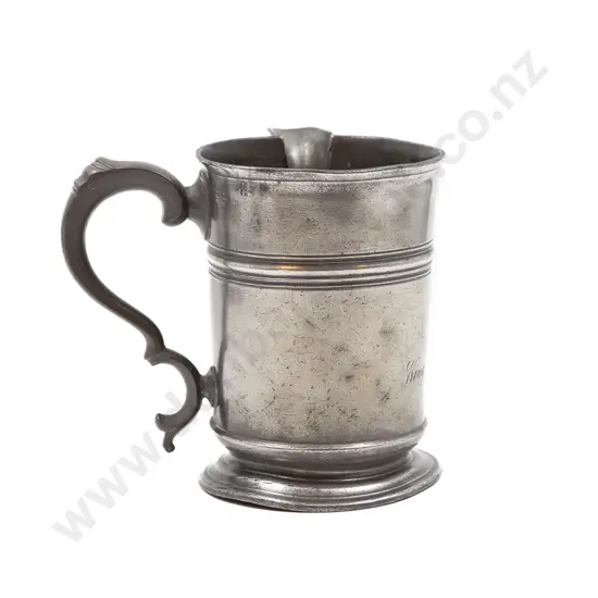 William IV Pewter Tankard with Side Spout