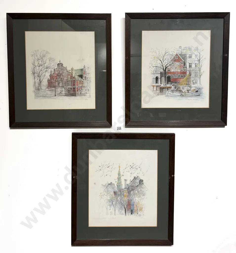 Set of Three Prints of Views in Amsterdam Image 1++