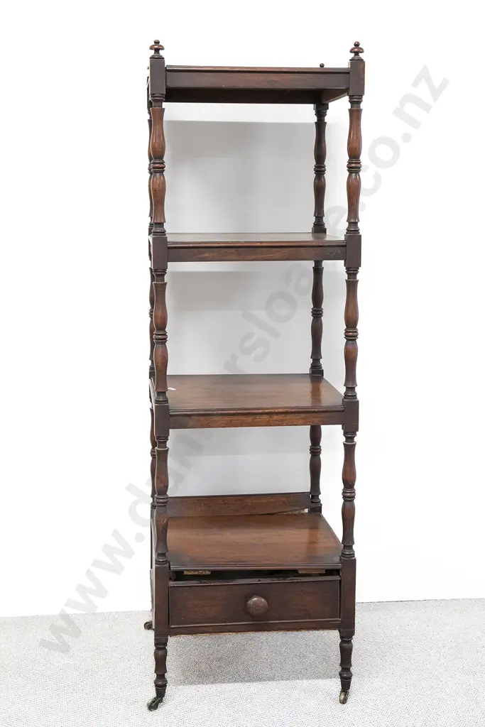 William IV Mahogany Four Tier Whatnot Image 1++