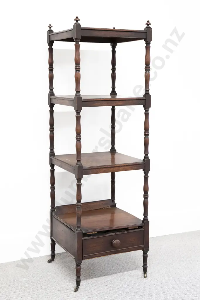 William IV Mahogany Four Tier Whatnot Image 1++