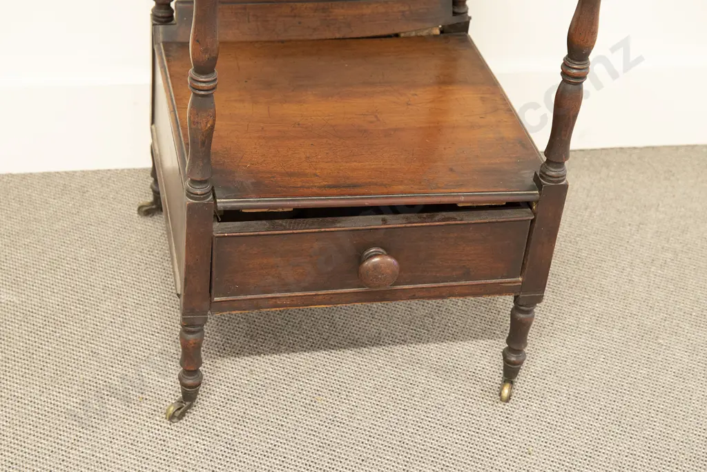 William IV Mahogany Four Tier Whatnot Image 1++