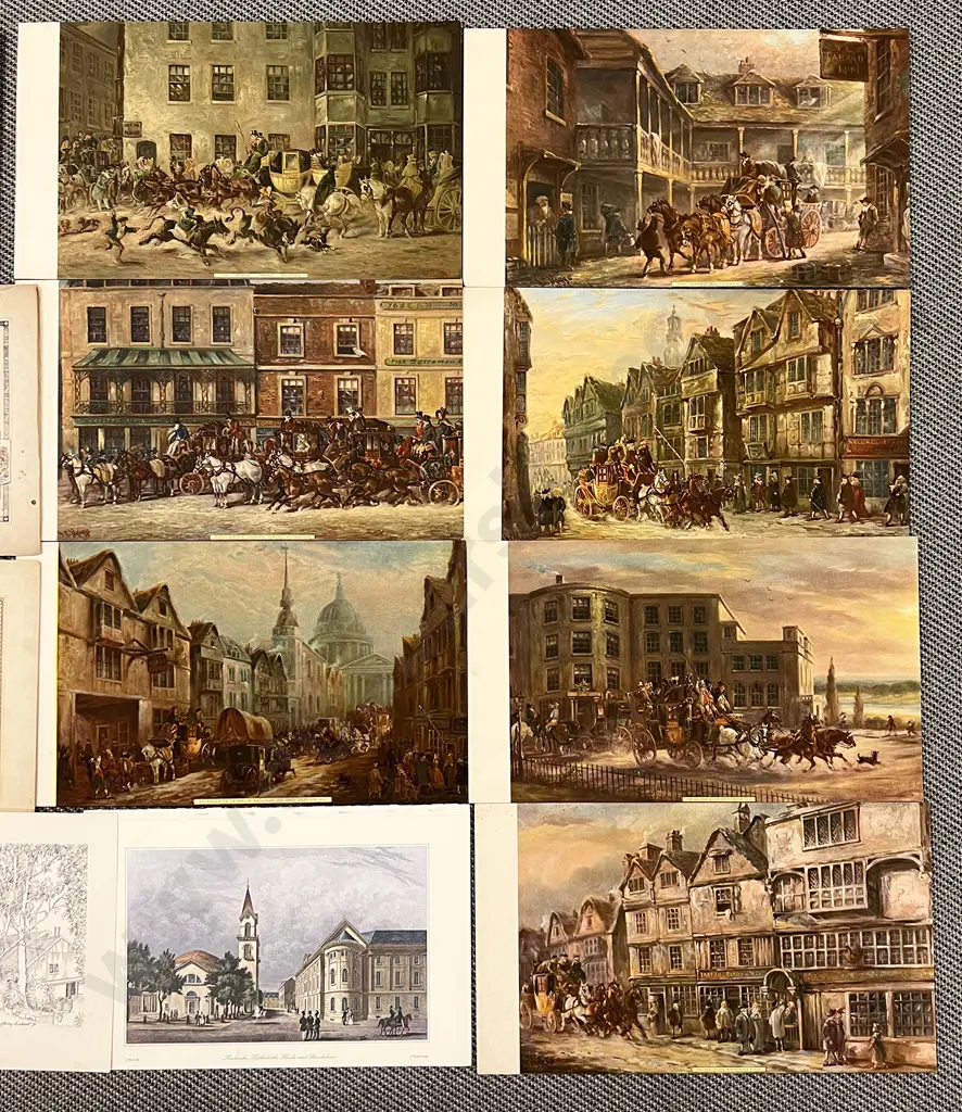 Set of Coaching Inns Prints and Eight Reception and Luncheon Programmes Image 1++