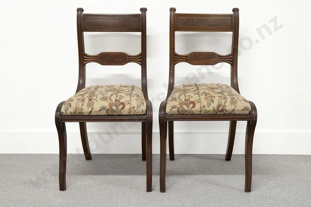 Pair of Regency Mahogany Dining Chairs Image 1++