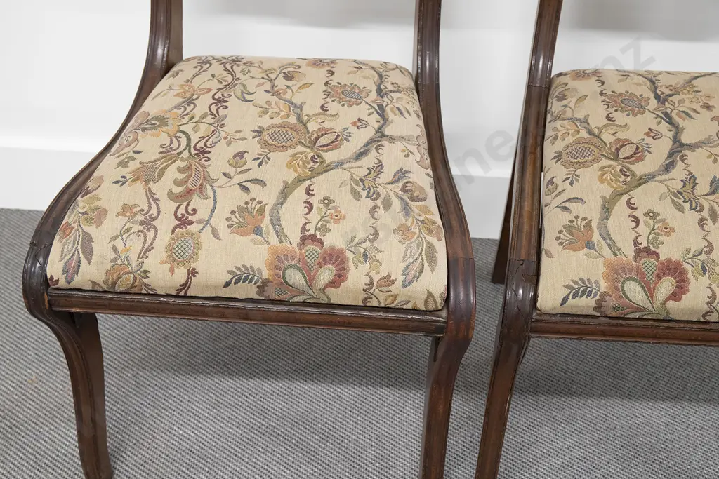 Pair of Regency Mahogany Dining Chairs Image 1++