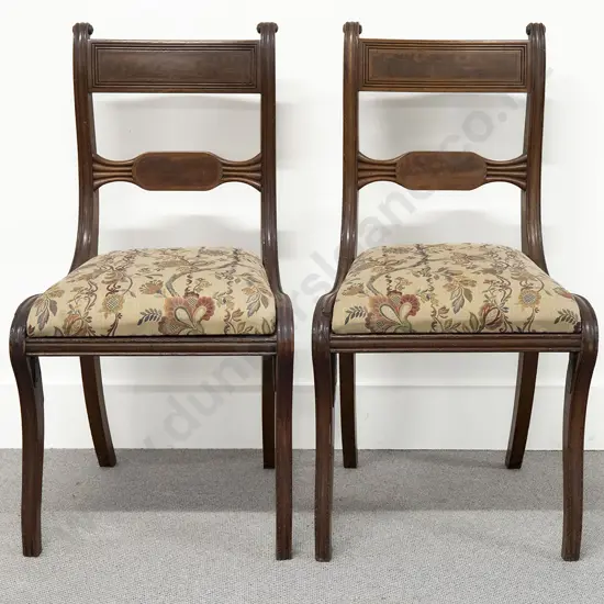 Pair of Regency Mahogany Dining Chairs