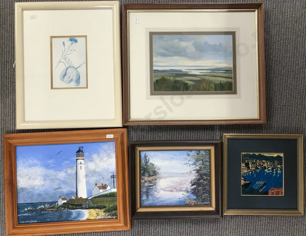 Five Assorted Framed Works Image 1++