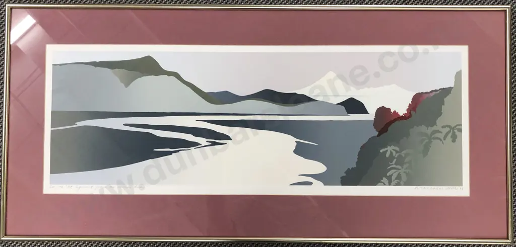 Malcom Warr - Mt. Egmont From the Mokau River Image 1++