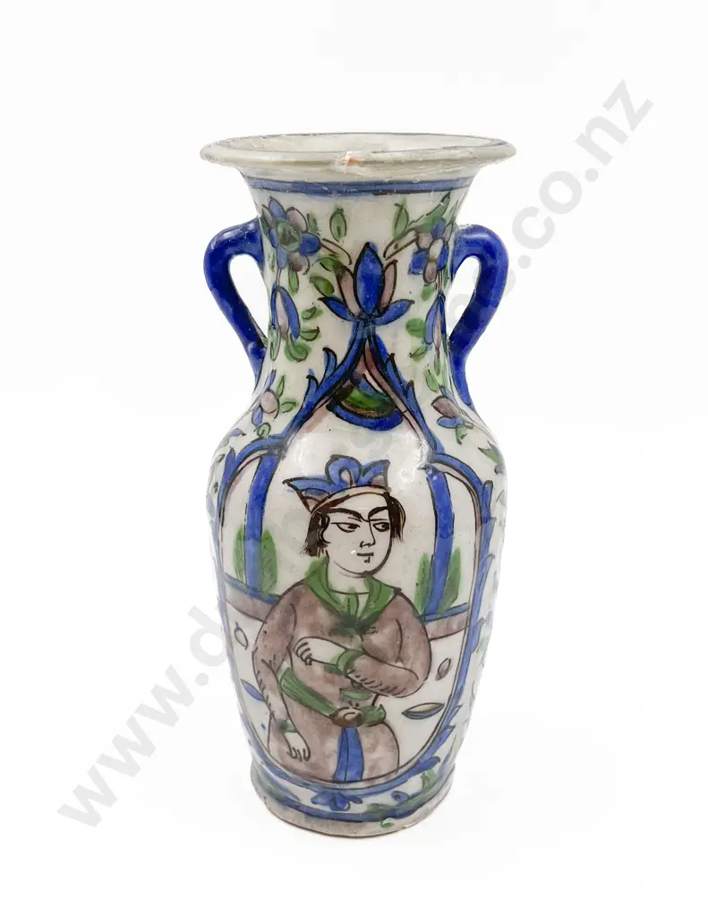 Iznik Ware Painted Vase (Repaired) Image 1++