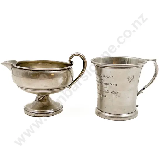 S/S Jug Together With S/S Christening Mug