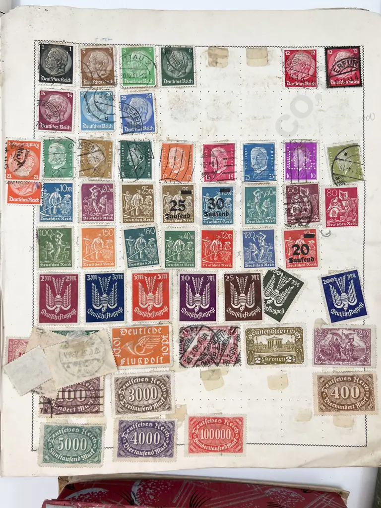 Three World Stamp Albums Together with Loose Stamps Image 1++