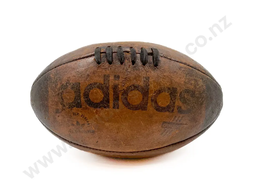 Vintage Adidas All Blacks Leather Rugby Ball Image 1++