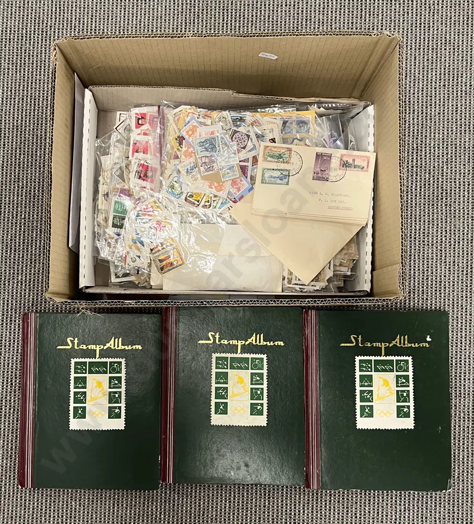 Large Quantity of Assorted Empty Stamp Albums and Loose Stamps Image 1++