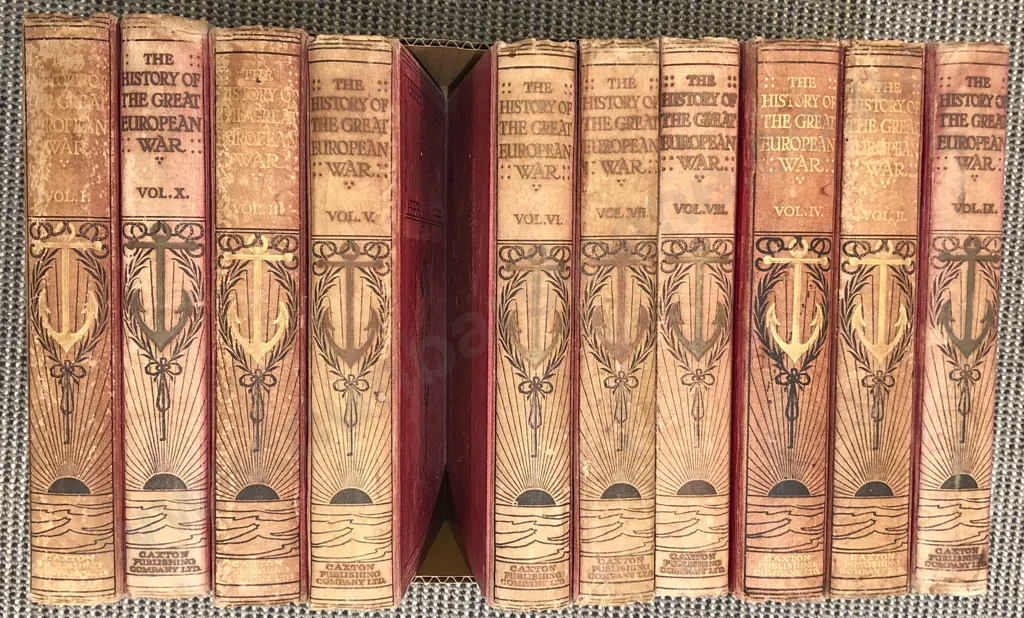 10 Assorted Volumes of The History of The Great European War Image 1++