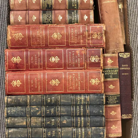 Box Quantity of Books Including Volumes 1 - 4 of Waverly Novels