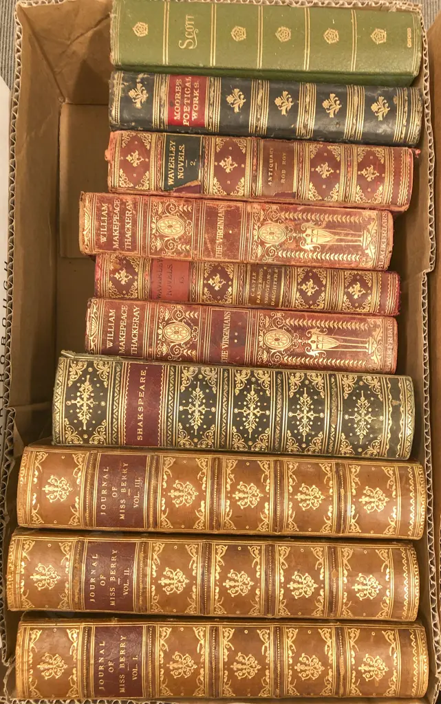 Small Box Of Vintage Books Including Vol. 1-3 of Journal of Miss Berry Image 1++