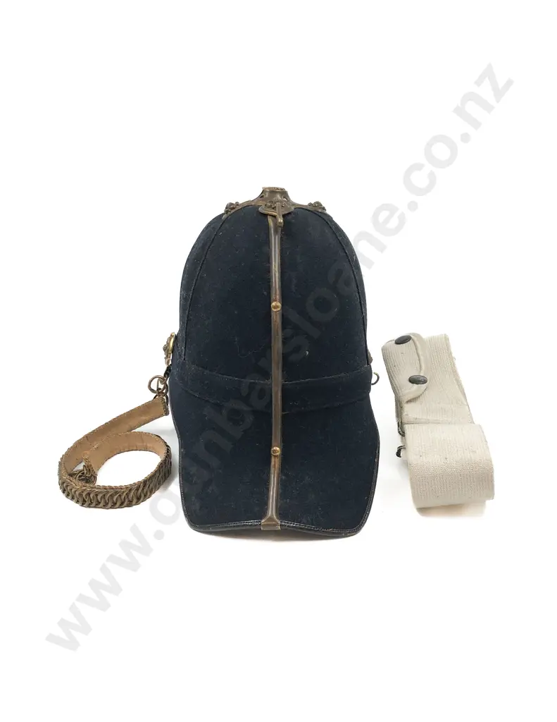 Early Policeman's Helmet and White Canvas Belt Image 1++