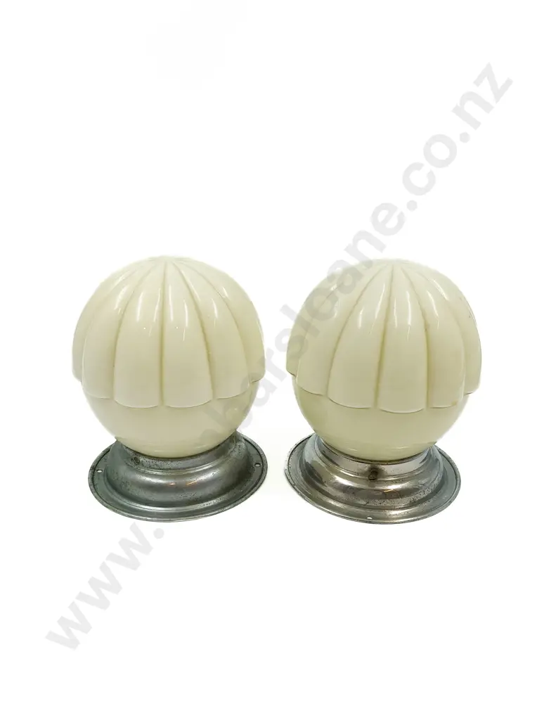 Pair of Vintage Glass Light Shades Image 1++