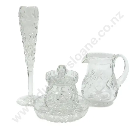 Six Pieces of Assorted Crystal and Glass