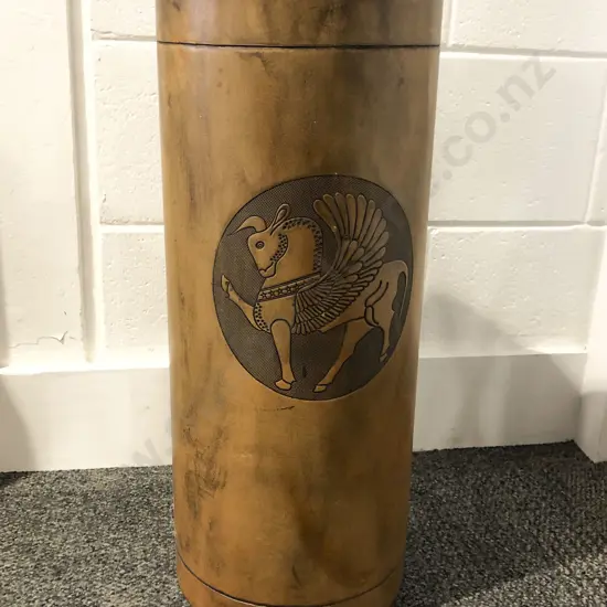 Leather Stick Stand Together with Smaller Example