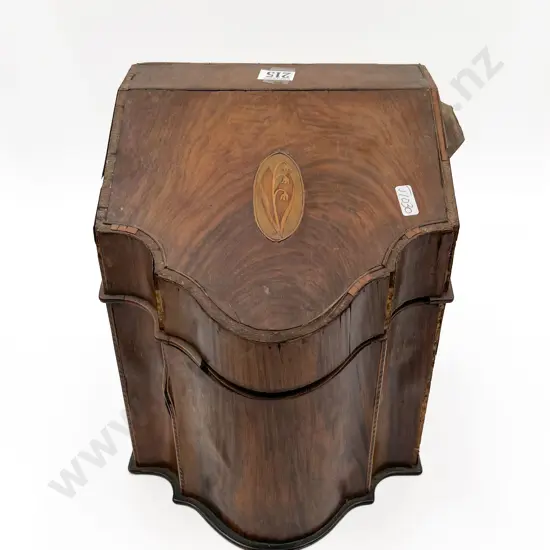 Georgian Mahogany Inlaid Lidded Knife Box