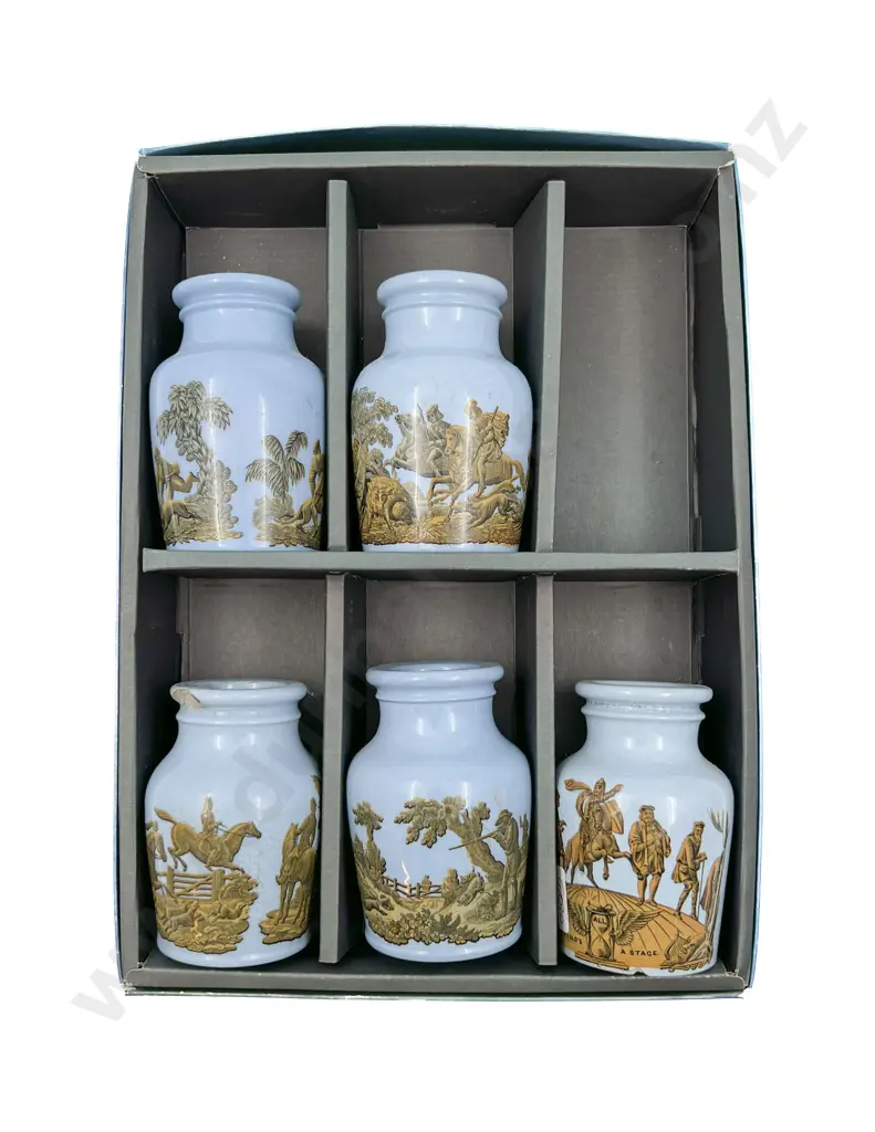 Five Pratt Ware Paste Pots Image 1++