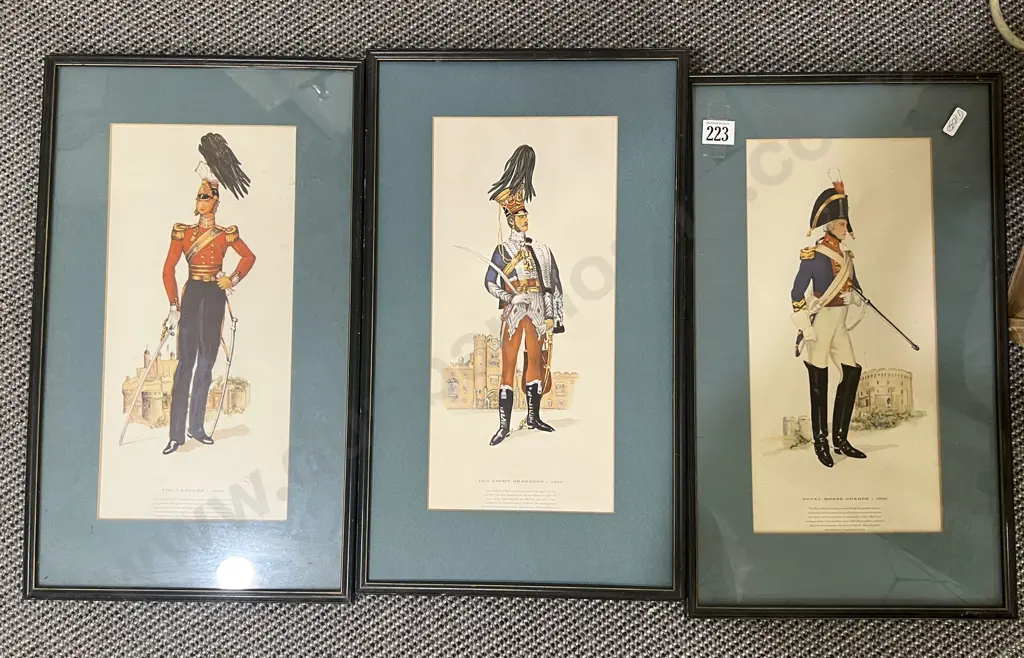Three Vintage Military Prints Image 1++