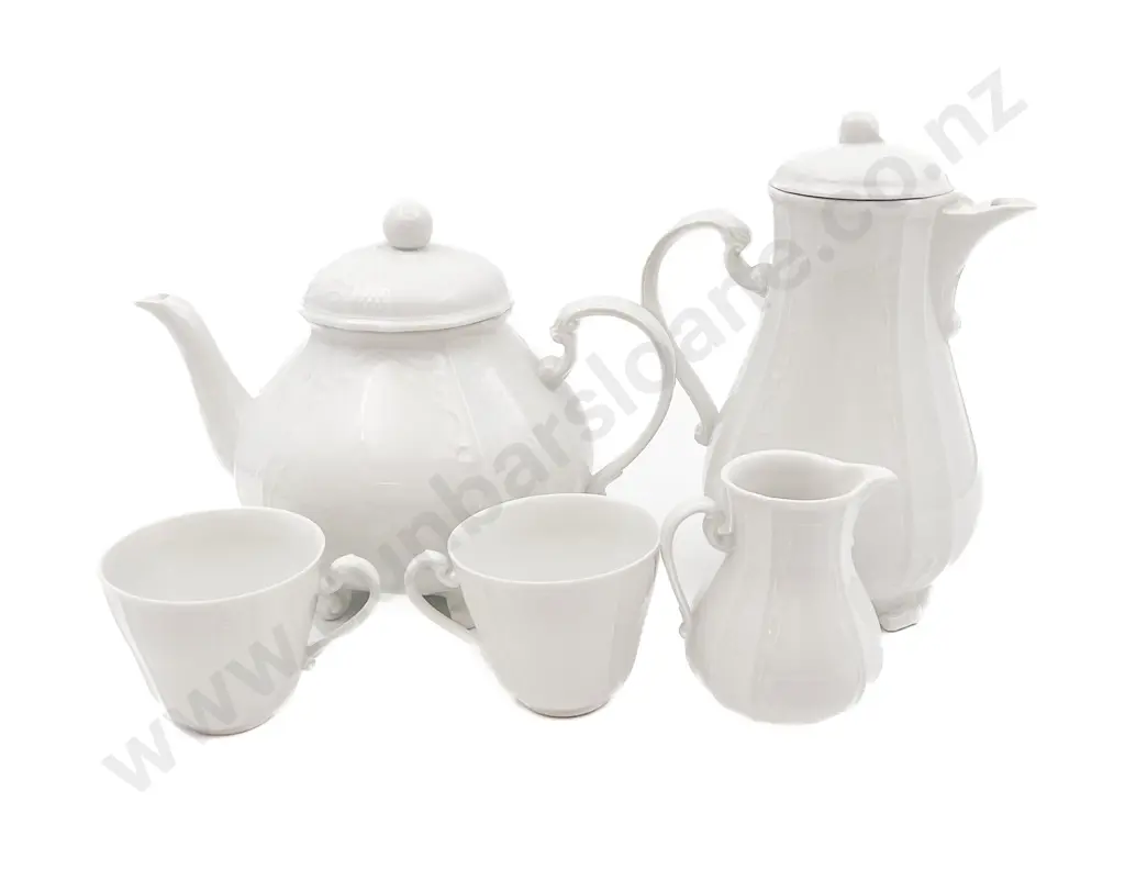 West German White Glazed Part Coffee Set Image 1++