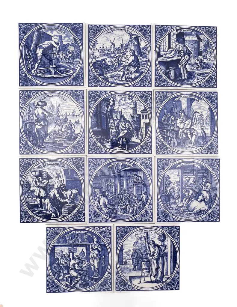 11 Blue and White Tiles Image 1++