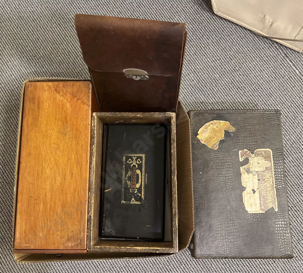 Qty of Assorted Wooden and Leather Boxes and Cases etc Image 1++
