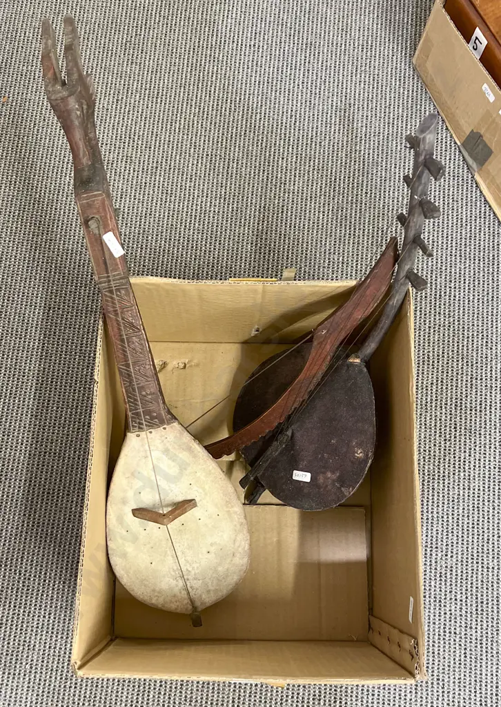Box of Assorted Vintage Musical Instruments Image 1++
