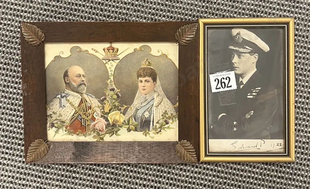 Edward VII 1922 Signed Photo Together with Edward VII & Queen Alexandra Print Image 1++