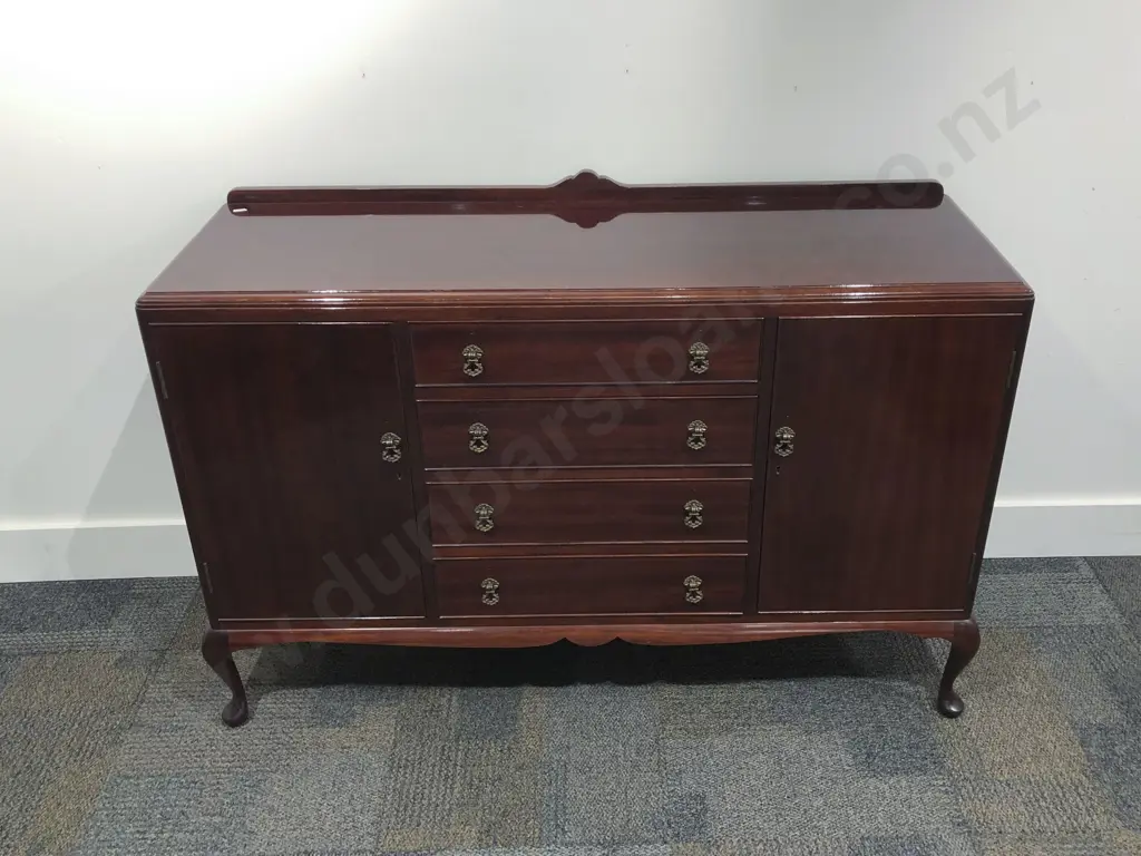 Mahogany Two Door Four Drawer Side Board Image 1++