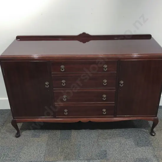 Mahogany Two Door Four Drawer Side Board