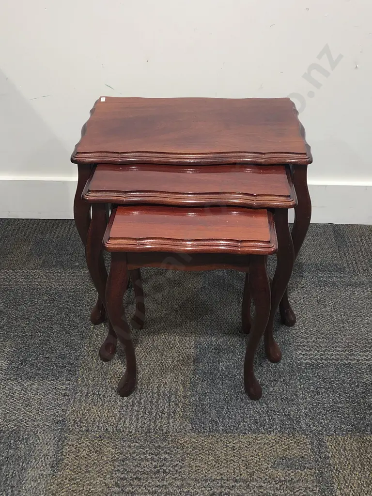 Mahogany Nest of Three Tables Image 1++