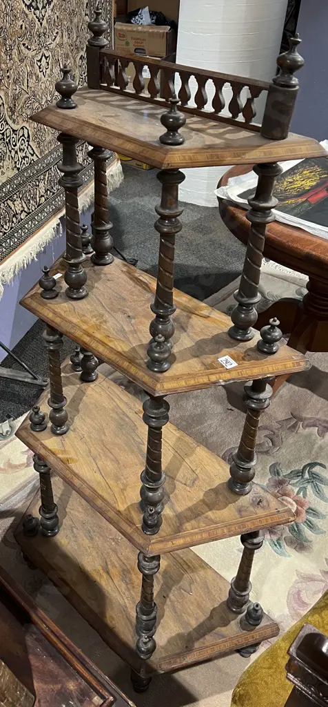 Inlaid Four Tier What Not (Faults) Image 1++