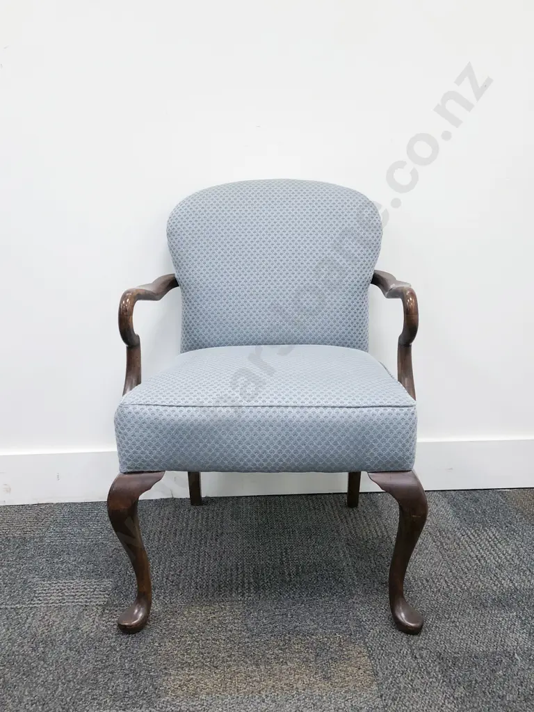Upholstered Mahogany Arm Chair Image 1++