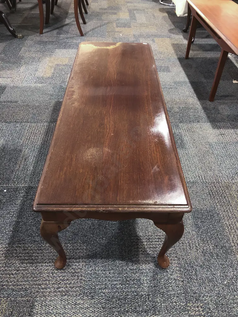 Mahogany Rectangular Coffee Table (Faults) Image 1++