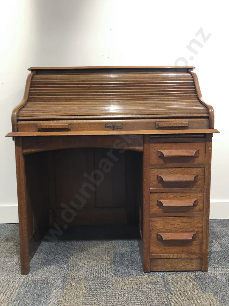 Oak Roll Top Desk Image 1++