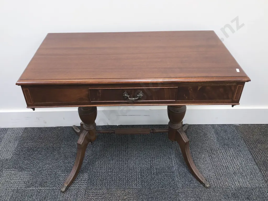 Mahogany Single Drawer Console Table Image 1++