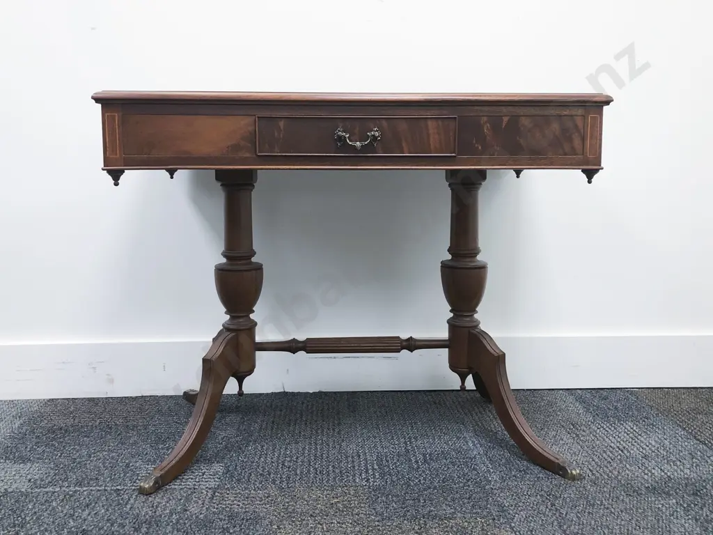 Mahogany Single Drawer Console Table Image 1++