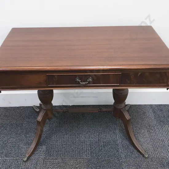 Mahogany Single Drawer Console Table