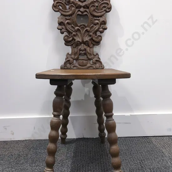 Carved Side chair with Bobin turn Legs
