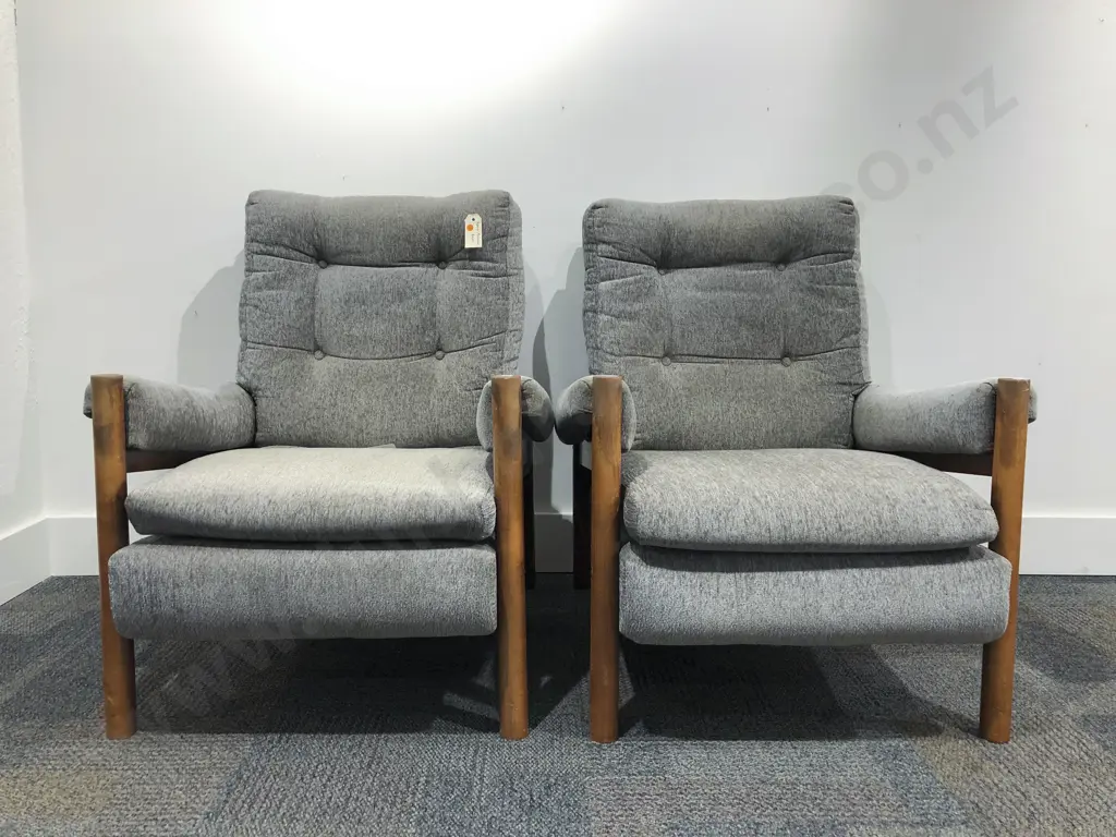 Pair of Retro Armchairs Image 1++