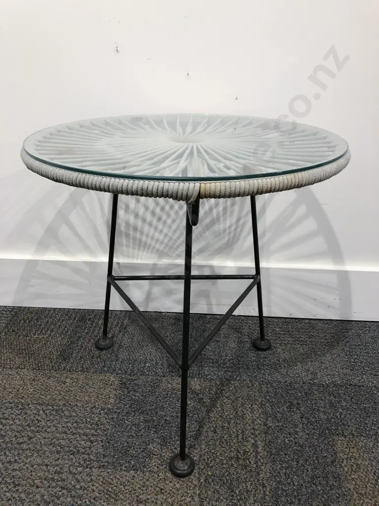 Retro Glass Top Coffee Table Image 1++