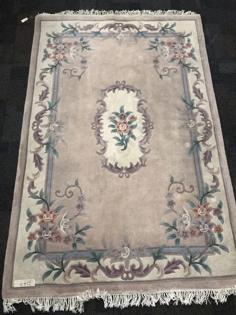 large Chinese Floral Rug Image 1++