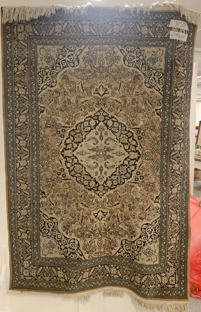 Antique Faded Persian Rug (Some Edge Fraying) With Cotton Silk Highlights Image 1++