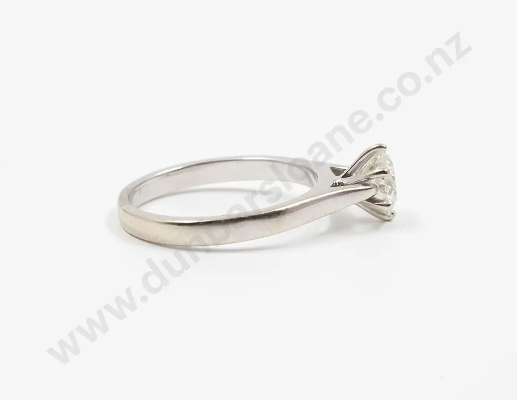 14ct White Gold Solitaire Diamond Ring Image 1++